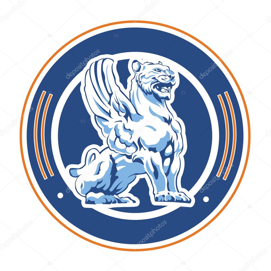 Tiger wings emblem vector
